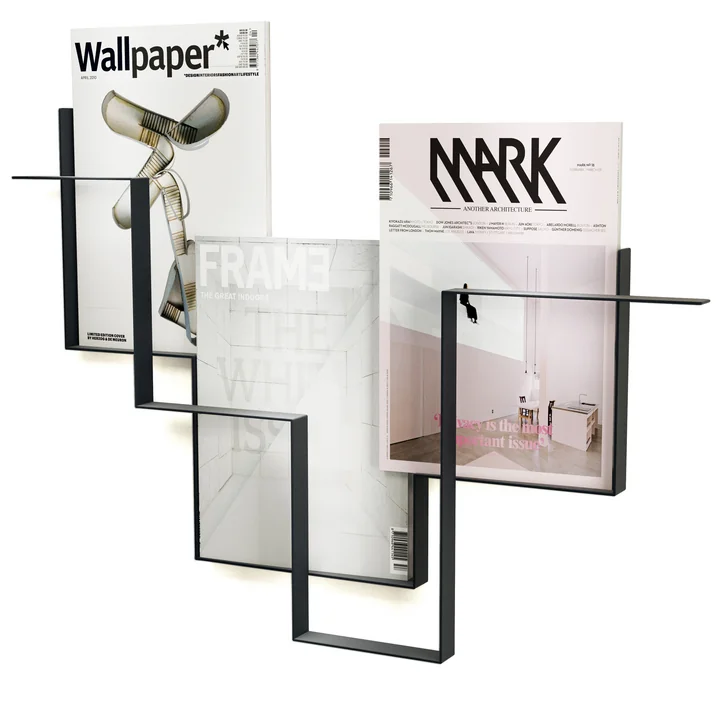 Frederik Roijé - Guidelines magazine holder in dark grey