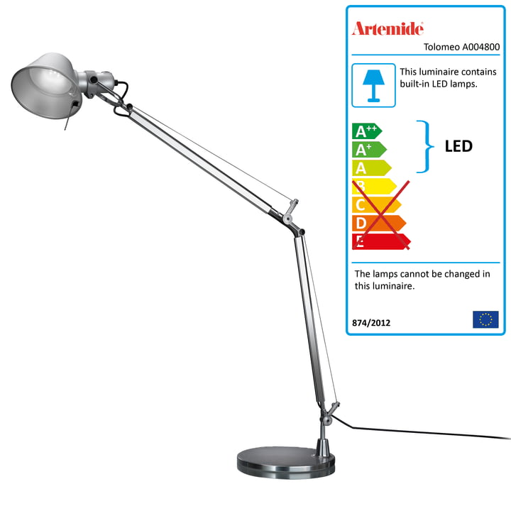 アルテミデ　TOLOMEO TAVOLO　M IN I LED S7077S Artemide - Tolomeo tavolo led table lamp | Connox