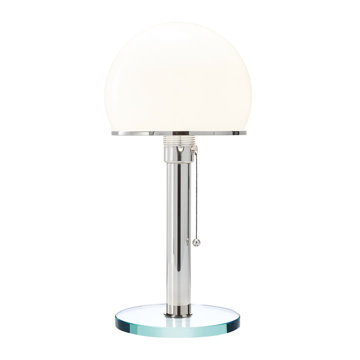 Wagenfeld Lamp WG 25 GL, clear glass base