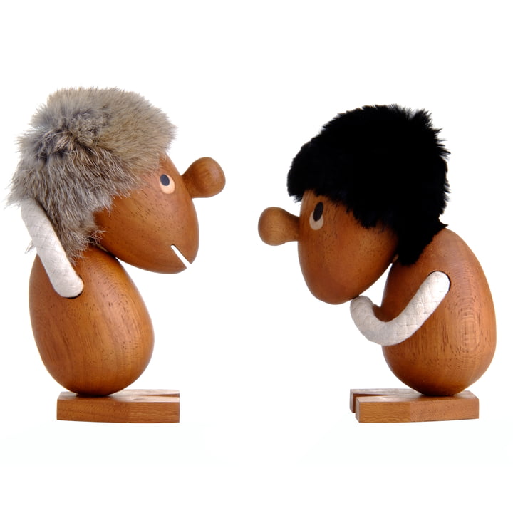 The Optimist and Pessimist wooden figures by ArchitectMade with movable arms