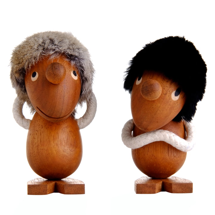 The Optimist and Pessimist wooden figures by ArchitectMade