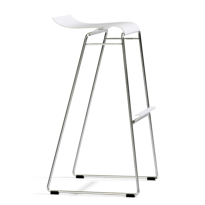 Gecco Bar stool from Blå Station in white lacquered finish