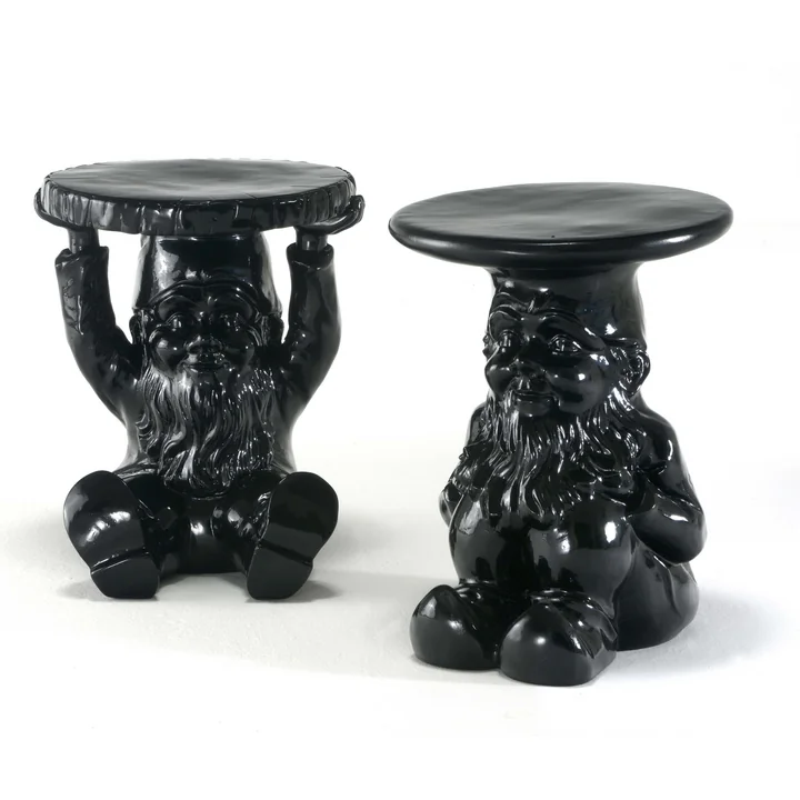 Gnomes side table - Attila and Napoleon, black by Kartell
