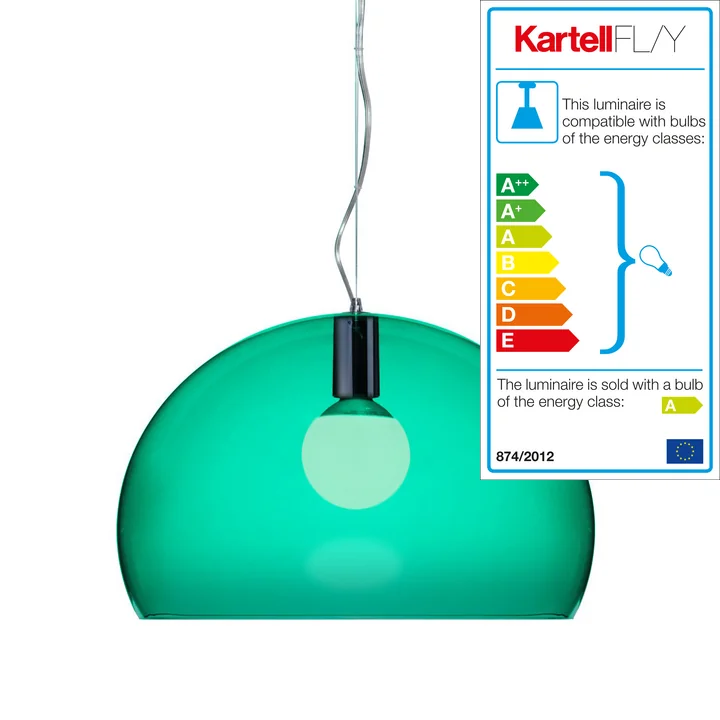 Kartell FL/Y Pendant lamp, emerald green