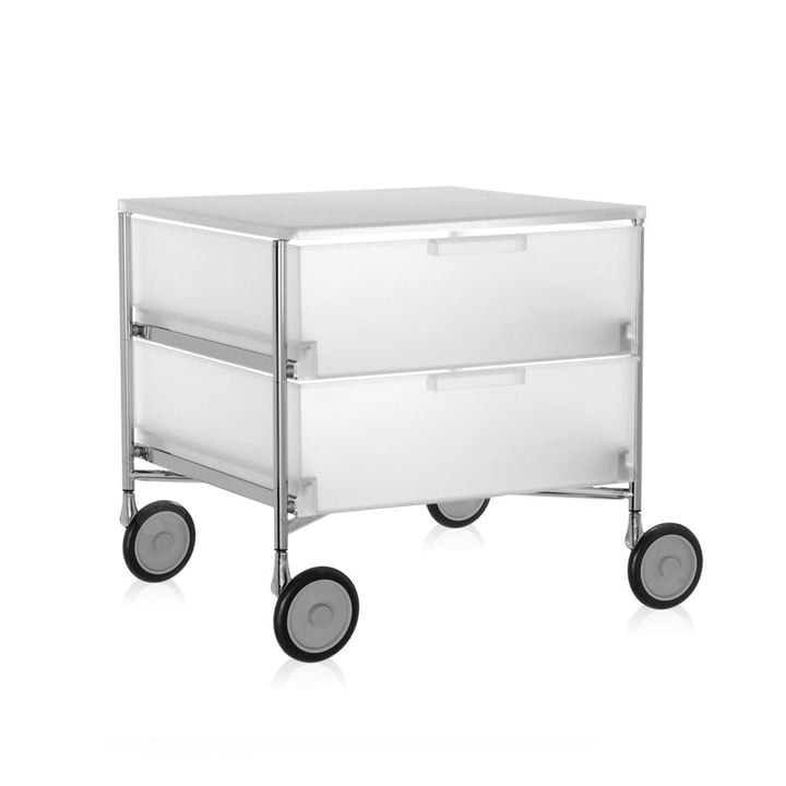 Mobil Container - with castors, 2 drawers, ice color from Kartell