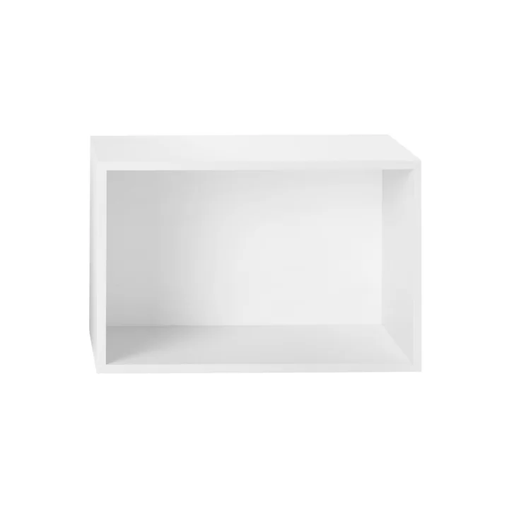 Muuto - Stacked Shelf module with back panel, large / white