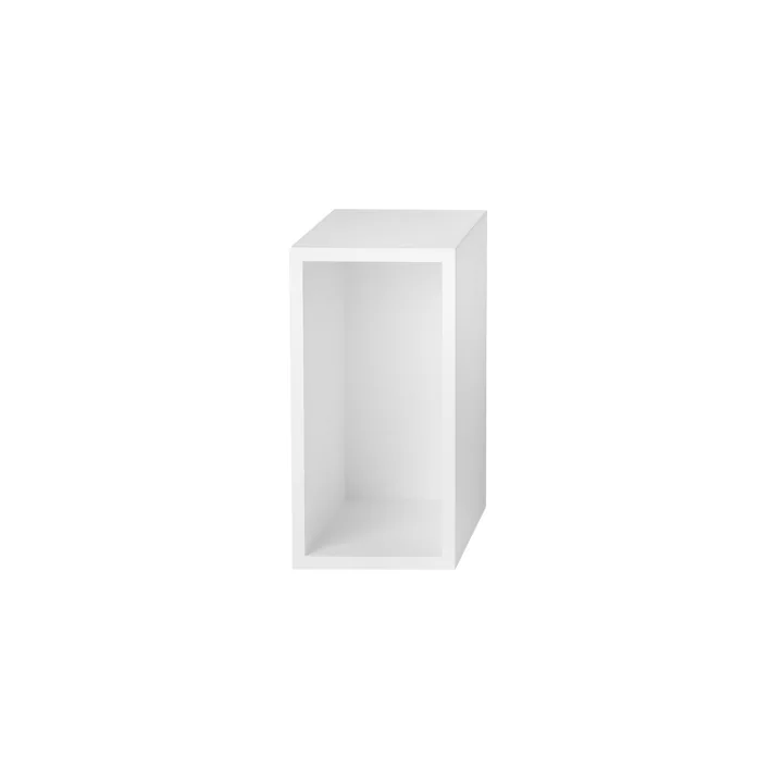 Muuto - Stacked Shelf module with back panel, small / white