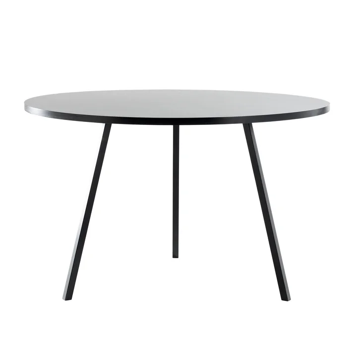 HAY - Loop Stand Round Table, Ø 105 cm, black / black