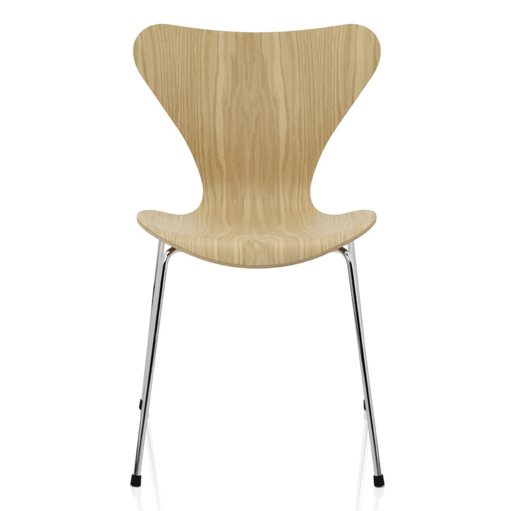 Serie 7 Chair (46,5 cm) from Fritz Hansen in natural oak / chrome plated