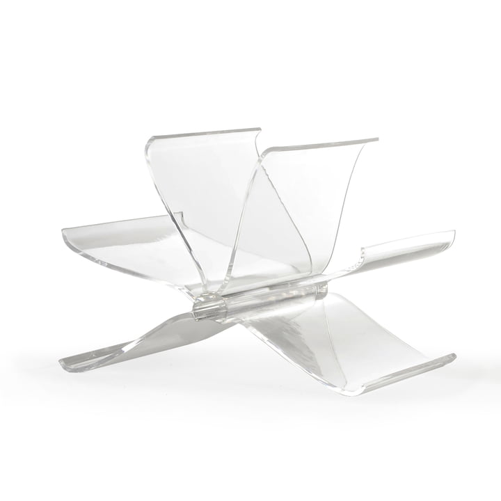 Front Page newspaper rack, crystal clear from Kartell