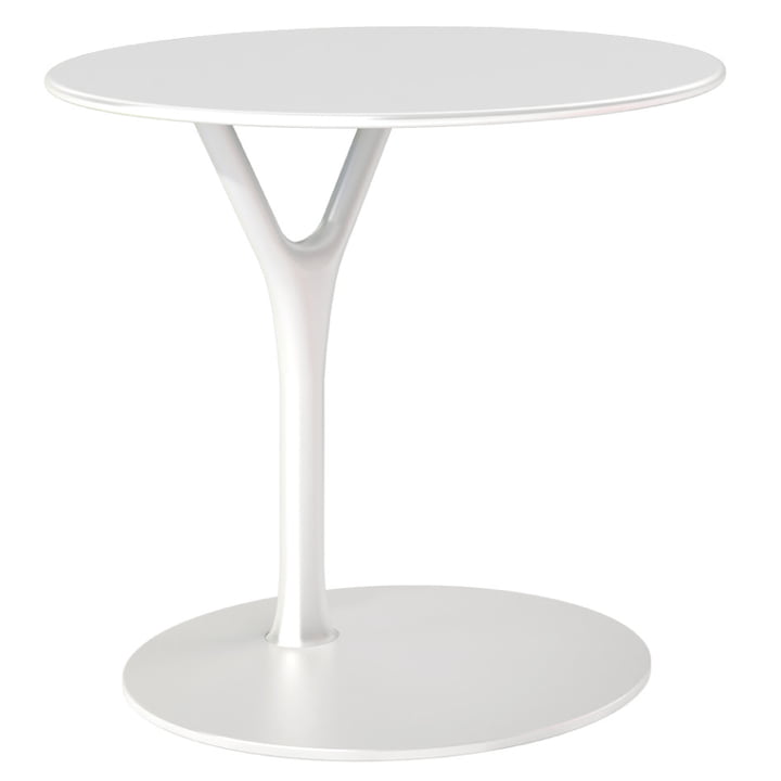 The white Wishbone table from Frost