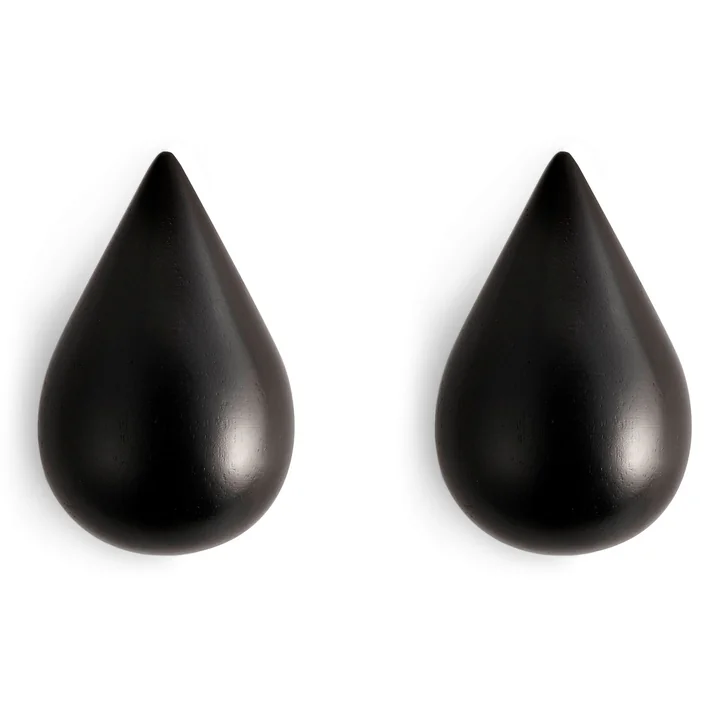 Dropit Wall hook set of 2 in large from Normann Copenhagen in black