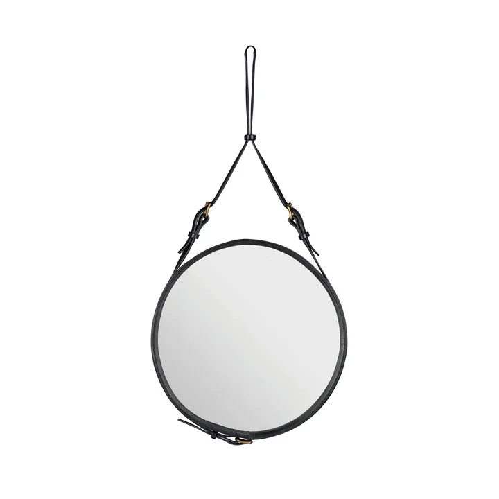 Adnet Mirror Ø 45 cm from Gubi in black