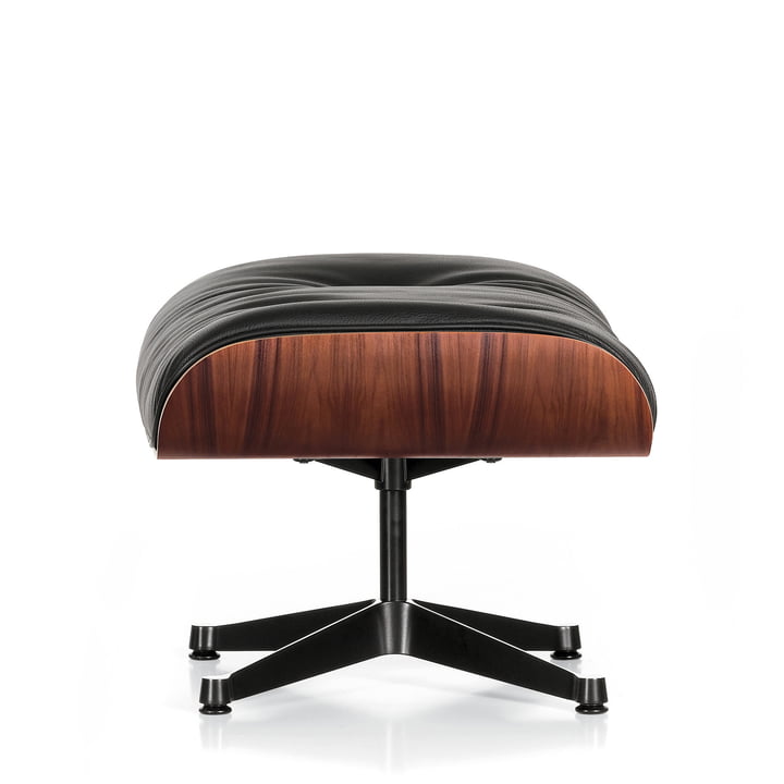 Ottoman from Vitra made of rosewood, polished / black