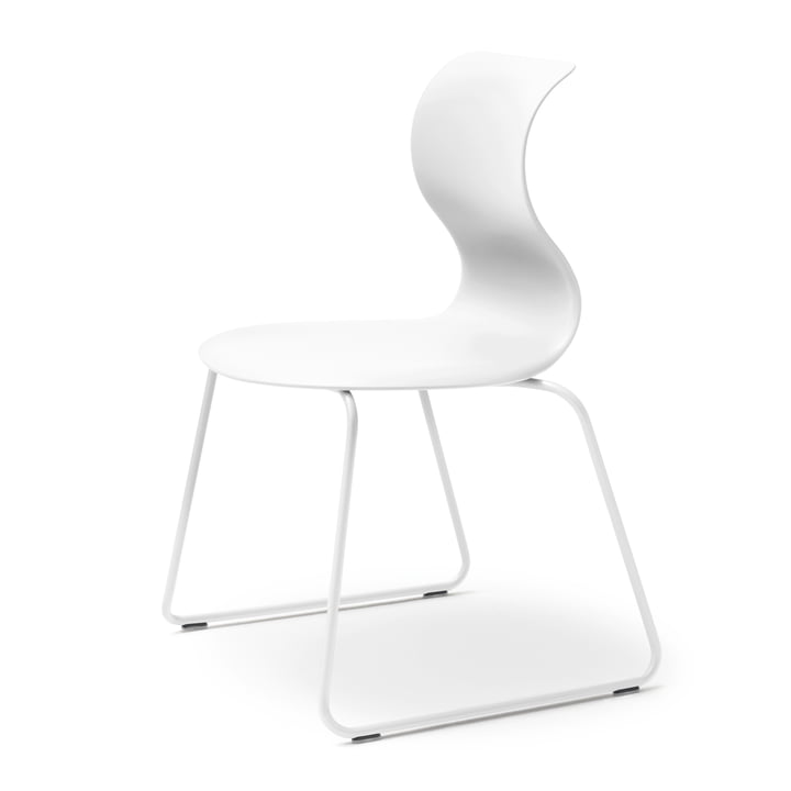 Flötotto - Pro 6 chair, sled frame snow white, seat snow white