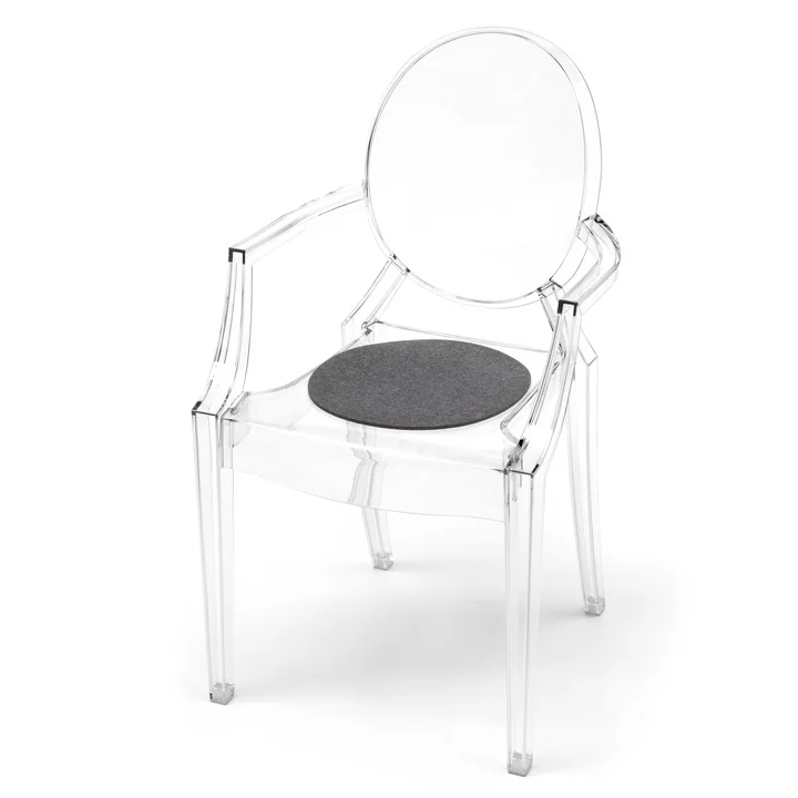 Felt pad Kartell Louis Ghost Chair by Hey Sign in anthracite 5mm