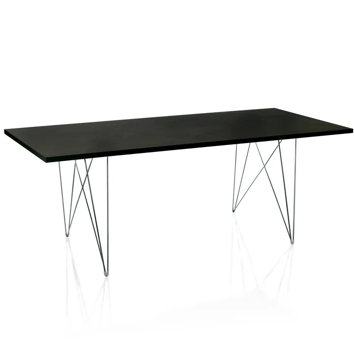 Magis - Tavolo XZ3, rectangular, black / chromed