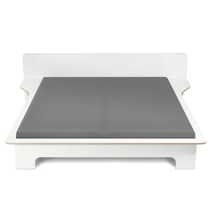Plane Doppelbett, weiß