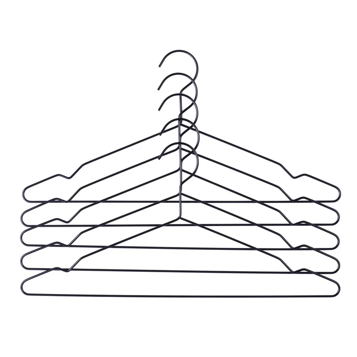 HAY - Coat Hang hanger set of 5, black