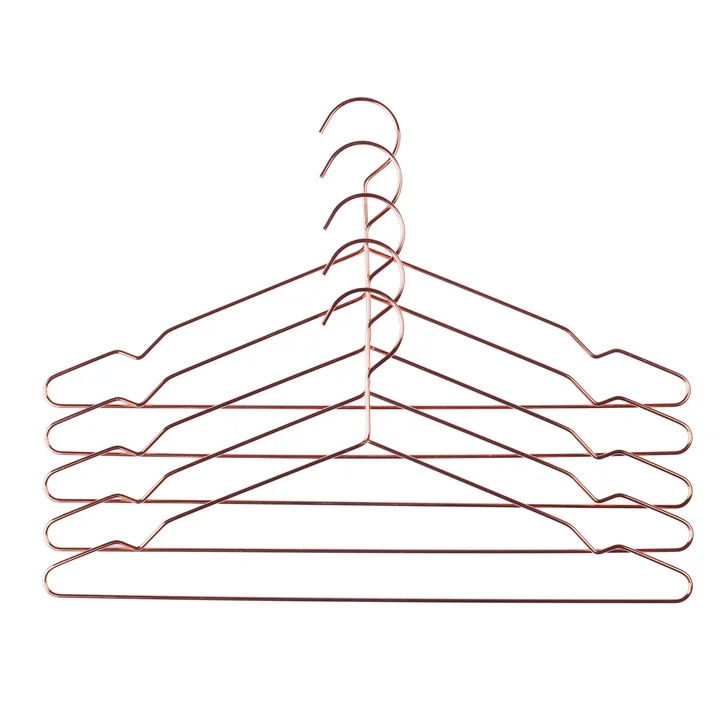 HAY - Coat Hang hanger set of 5, copper