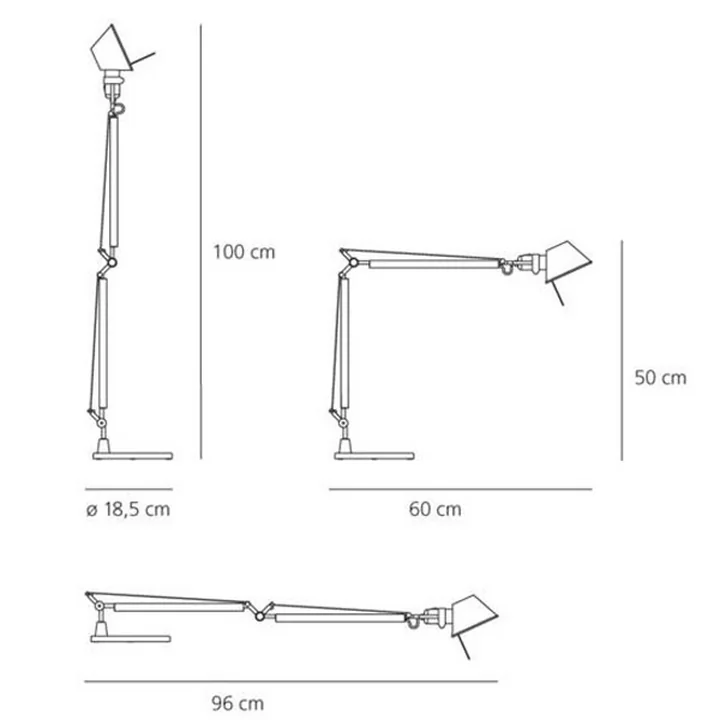 Artemide - Tolomeo Midi LED, aluminum body