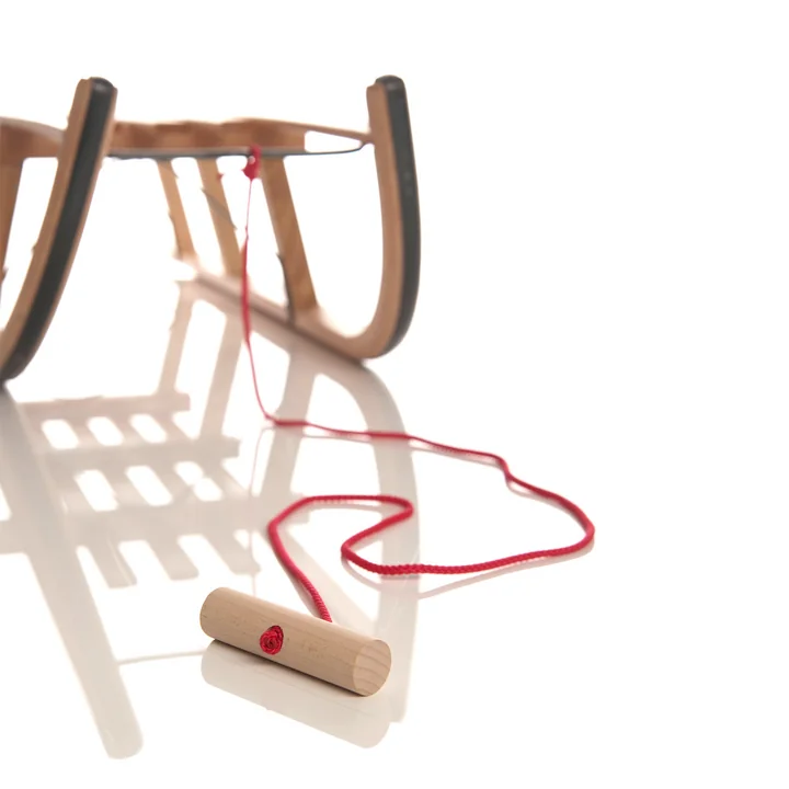 Sirch - Pulling rope red with wooden knob