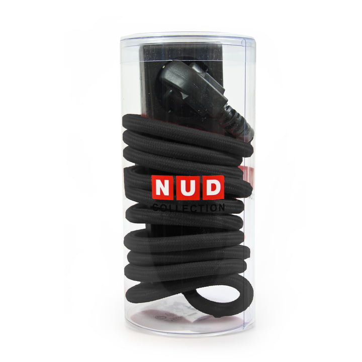 NUD Collection - Extension Cord 3-way socket, schwarz (01-TT)