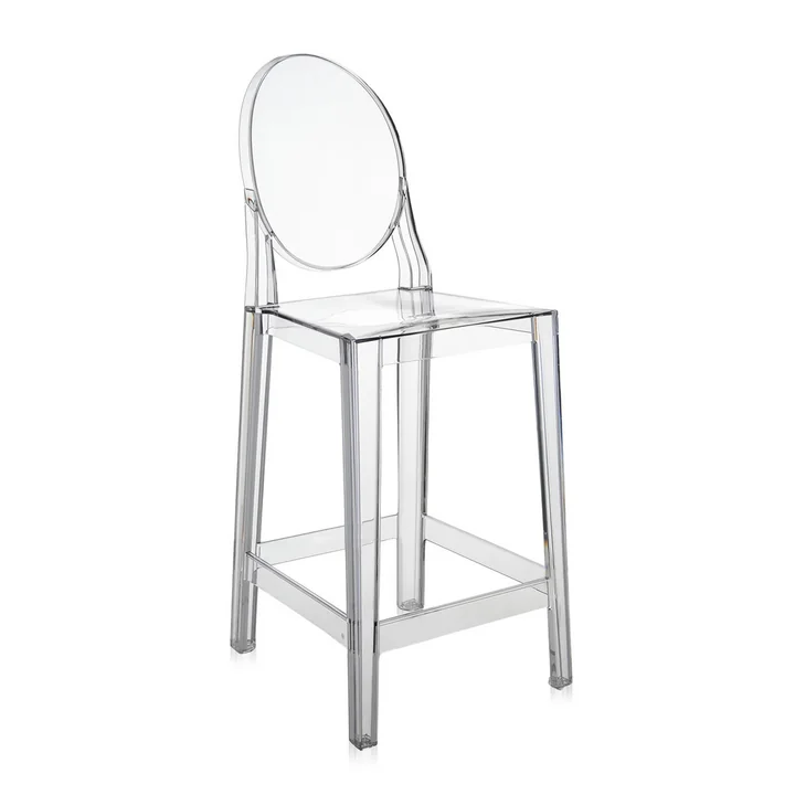 One More, One More Please Bar stool, oval H 110 cm, crystal clear from Kartell