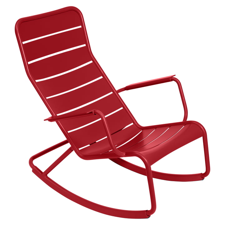 Luxembourg Rocking chair by Fermob in poppy red