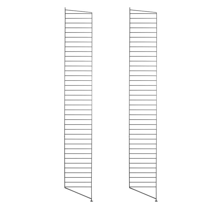 Bottom ladder for String shelf 200 x 30 cm (set of 2) from String in black