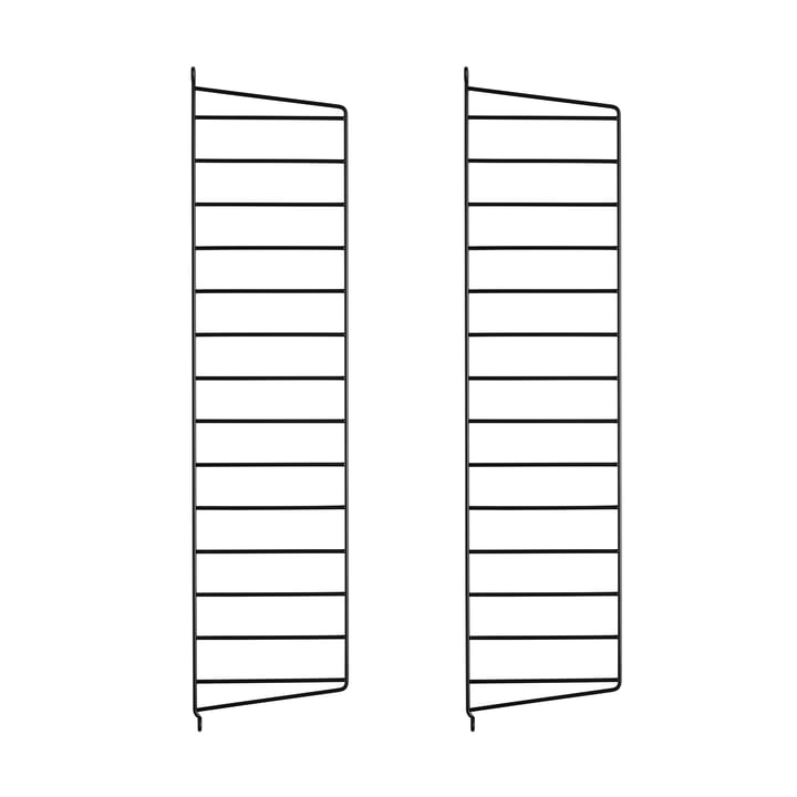Set of 2 by String - wall panel for String shelf 75 cm, black