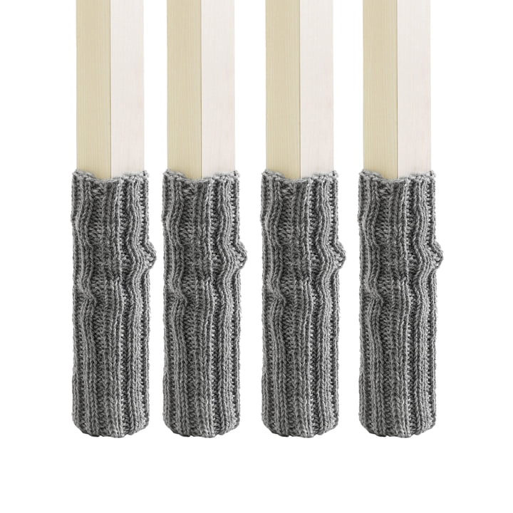 side by side - socks (set of 4) for chair legs, grey