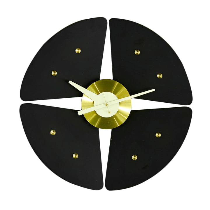 Vitra - Petal Clock, black / brass