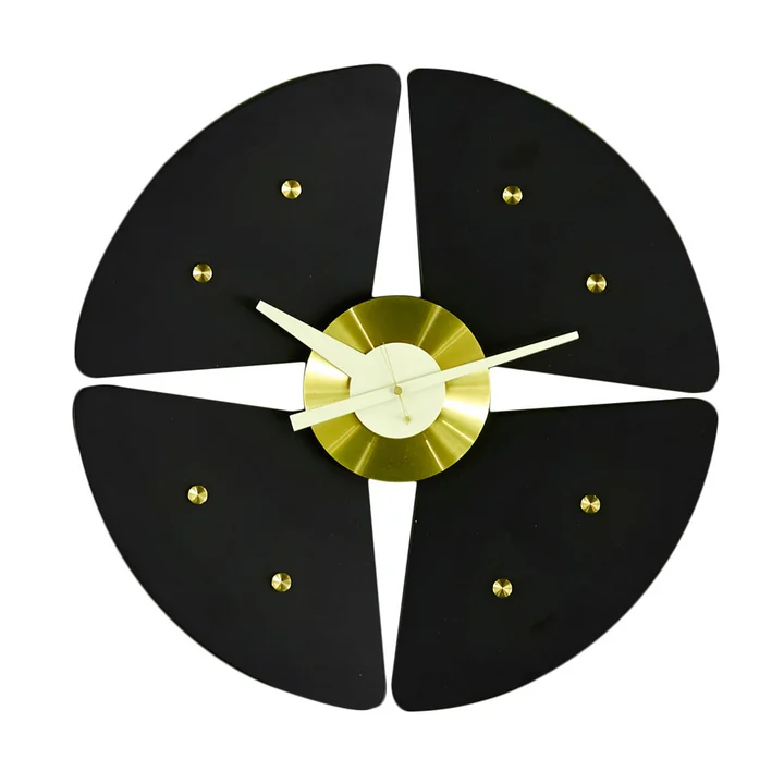 Vitra - Petal Clock, black / brass