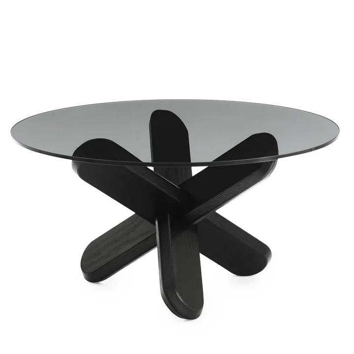 Normann Copenhagen - Ding coffee table, smoked glass, black
