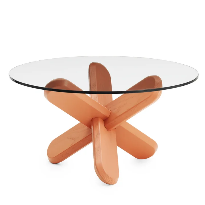 Normann Copenhagen - Ding coffee table, glass, coral