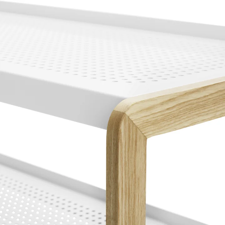 Normann Copenhagen - Sko Shoe rack, white - wooden edge