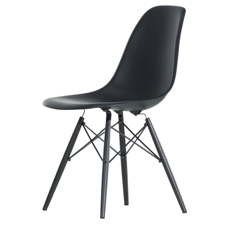 Vitra - Eames Plastic Side Chair DSW, black maple / basic dark