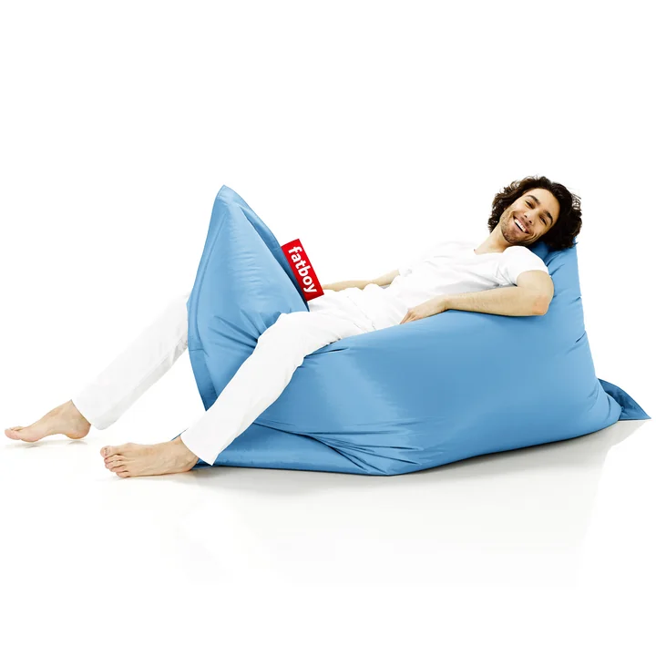 Beanbag Original- Situation woman on beanbag, light blue from Fatboy
