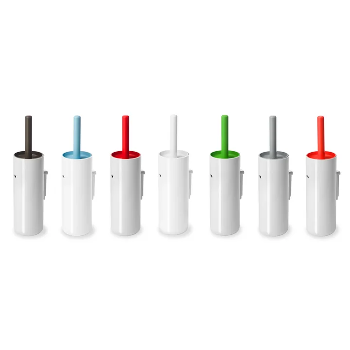 The Lunar WC brush wall-hung from Authentics in various colours