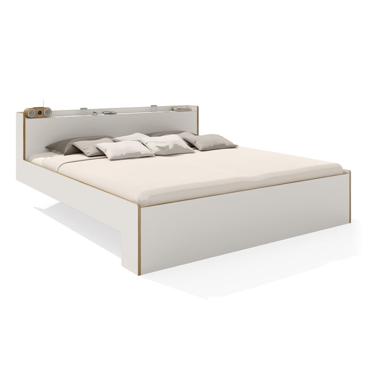 Nook Double bed from Müller Small Living in white