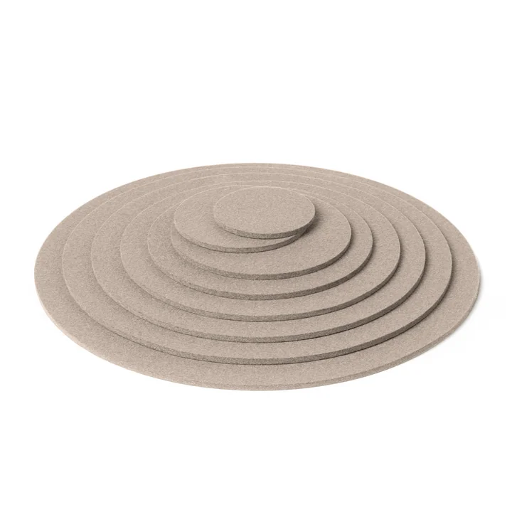 Hey Sign - Round Trivet, light mottled - pile