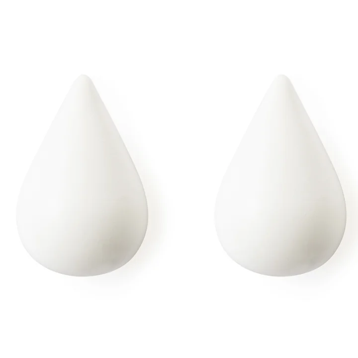 Dropit Wall hook set of 2 in large from Normann Copenhagen in white