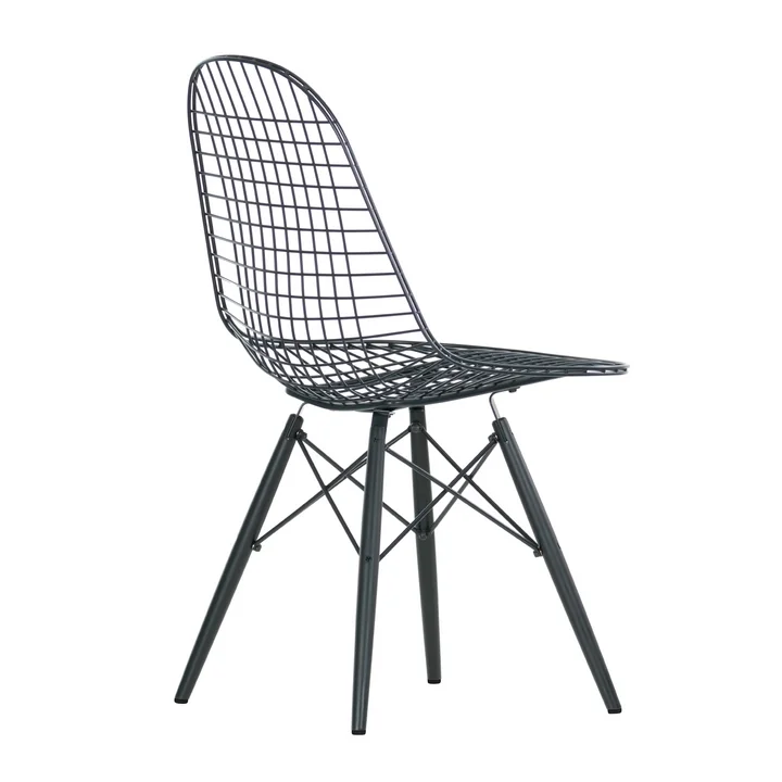 Vitra - Wire Chair DKW, black maple - inclined backside