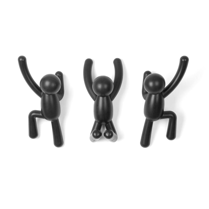Buddy Wall hook set of 3 from Umbra in black