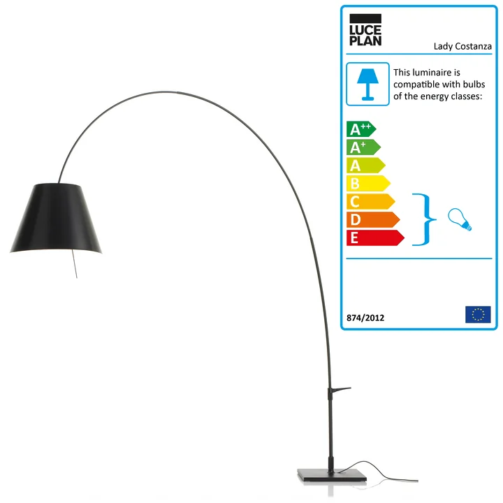 Luceplan - Lady Costanza Floor Lamp, black