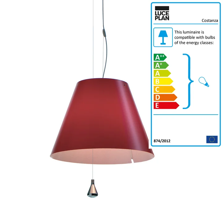 Luceplan - Costanza pendant lamp, red