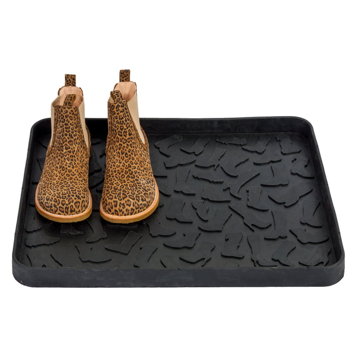 Set of 3 Square Boot Tray, Plastic Utility Shoe Mat Tray for