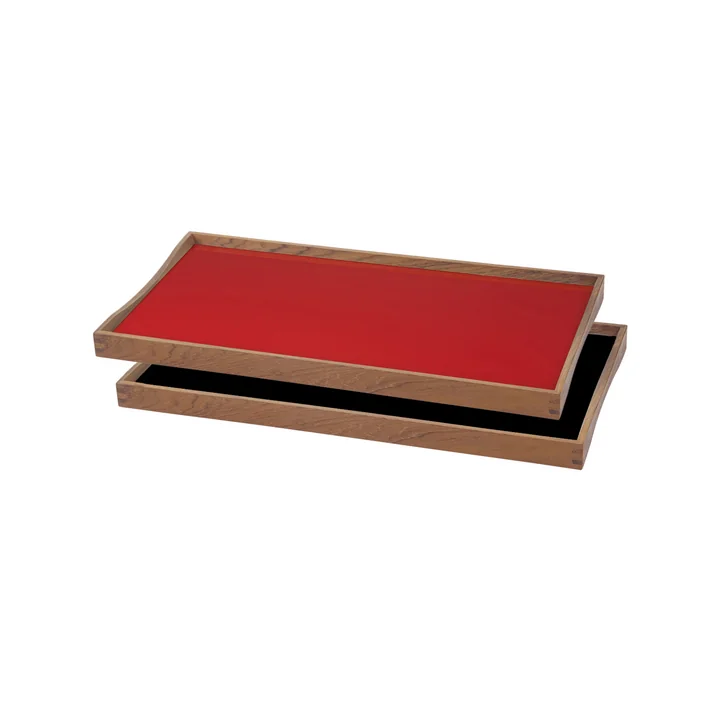 The Tablett Turning Tray from ArchitectMade, 23 x 45 cm, red