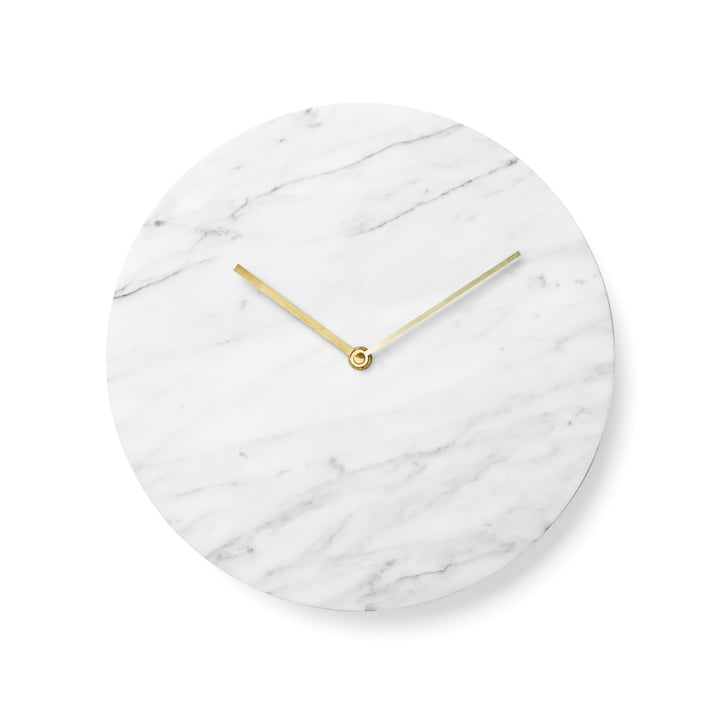 Menu - Marble Wall Clock, white